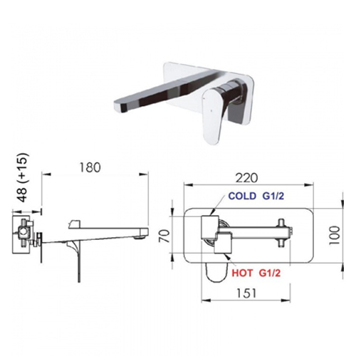 Class Line Eco Wall Mounted Basin Tap